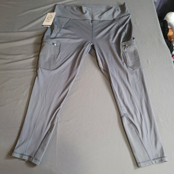 Wrangler x All Terrain Gear Cargo Pants Womens XXL Grey Athletic Hiking Leggings - Picture 2 of 16